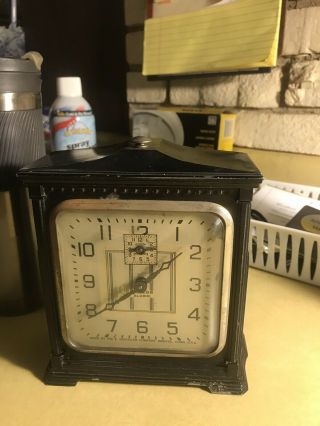 Vintage Ingraham Meteor Deco Alarm Clock