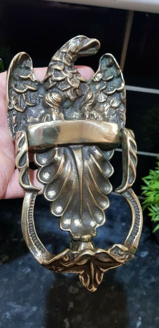 Rare Eagle Antique Brass Door Knocker