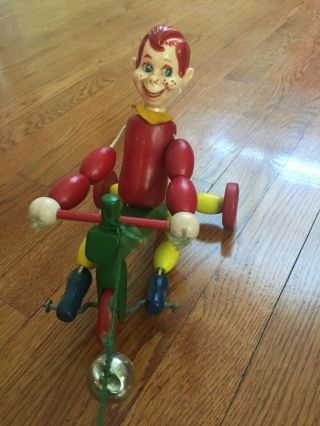 1947 Vintage Howdy Doody Wooden Tricycle Toy By Kohner Brothers