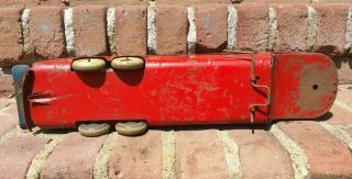 Antique Marx Motor Transit Pressed Steel Red Truck Trailer All 7