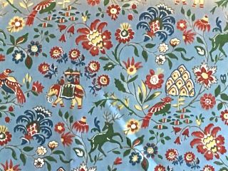 19th C.  French Cotton Striped Floral Fabric (2737) 6