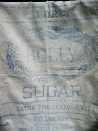 LG Antique Holly Sugar Sack Blue and White 2