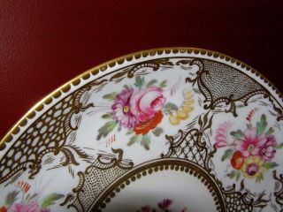 Antique English Hand Painted Plates w/ Gold & Floral Motif - Ca.  1840 4