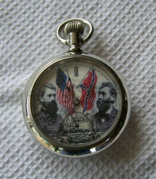 Antique 1892 Elgin 18 Size 11 Jewel Pocket Watch Unusual Dial