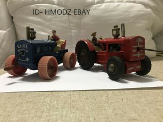 Rare Gama Tin Toy Tractors Made In Germany Us Zone X2