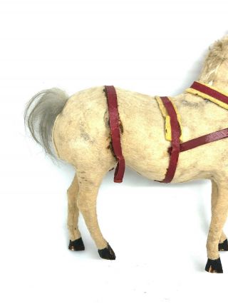 L17 Felting & Paper Mache Horse Toy Animal Wooden Sticky Legs Antique German 4