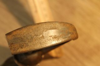 Primitive Antique Chopper Bowl Knife Dough Cutter Cast Iron Handle 4