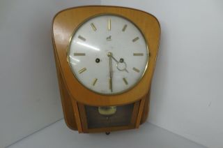 Uhrenfabrik Muhlheim,  Muller & Co.  Wall Clock Pendant Art Deco 1950s W Germany