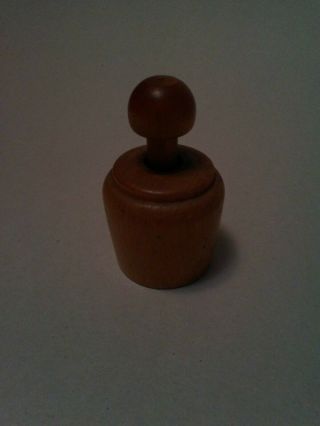 Vintage Wooden Butter Stamp Mold Acorn Nut