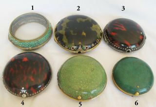 Extremely rare 6 verge pocket watch cases Tortoise shell and Shagreen 1720 - 1780 2