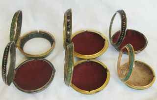 Extremely rare 6 verge pocket watch cases Tortoise shell and Shagreen 1720 - 1780 3