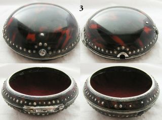 Extremely rare 6 verge pocket watch cases Tortoise shell and Shagreen 1720 - 1780 6