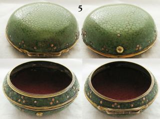 Extremely rare 6 verge pocket watch cases Tortoise shell and Shagreen 1720 - 1780 8