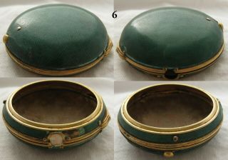 Extremely rare 6 verge pocket watch cases Tortoise shell and Shagreen 1720 - 1780 9