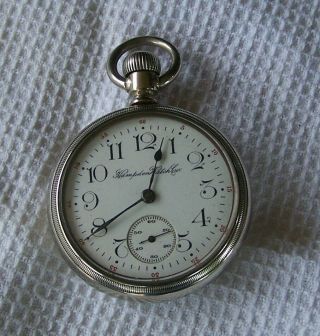 Vintage 1912 Hampden 18 Size 17 Jewel Pocket Watch