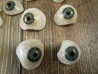 , RARE,  10 human prosthetic glass eyes Lauscha / Germany c1930 3
