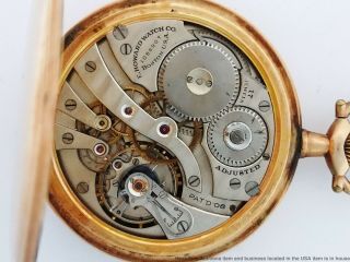 Antique E.  Howard 1908 Model 17j Open Face 12s Gold Filled Pocket Watch To Fix 3