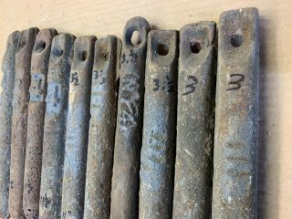 12 Old Cast iron window sash weights MIXED 3 - 5 pounds from 1920s 4