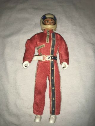 Evel Knievel Rare Red Jumpsuit Action Figure Evil 1970s Stunt Cycle Ideal Toys