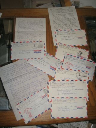 9 Vietnam War Letters,  Us Marine Usmc,  Danang 1967
