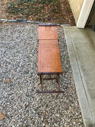 Antique Pat.  1881 Gleason Brookport Ny Portable Funeral Cooling Embalming Table