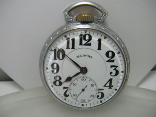 Illinois Bunn Special 16s 21j Model 9 Adj 6 Positions Railroad Pocket Watch