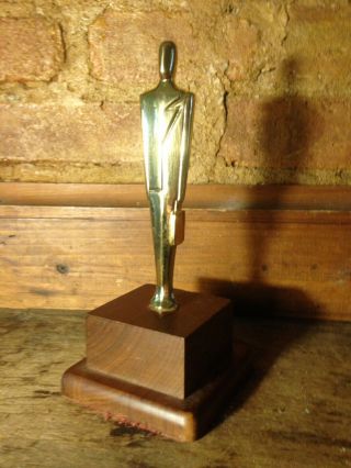 Retro Mid Century Modern Trophy Business Man W/ Briefcase AkA The Office 6