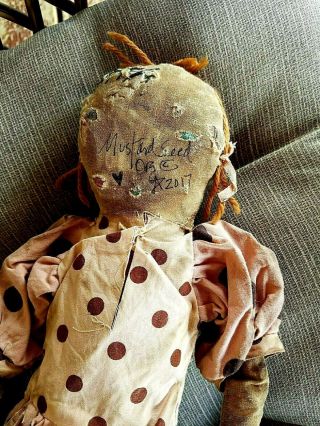 OOAK Primitive Artist Made Cloth Rag MY DOLLY LITTLE SIS ANN by Sharon Stevens 4