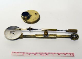 Three Antique Brass Combined Compass And Fleaglass Microscopes With Lens Turret