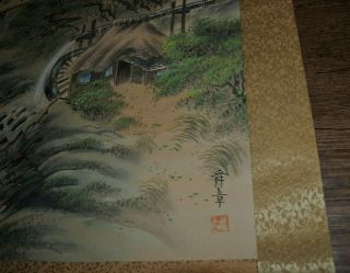 Vintage Chinese Watercolor Landscape Wall Hanging Scroll Painting 3