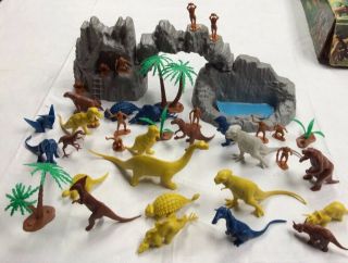 Vintage Marx Toys Prehistoric Dinosaur Play Set