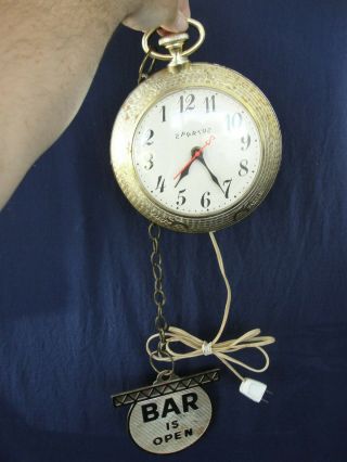 Vintage Spartus Bar Clock Model 86 Runs Backwards 3