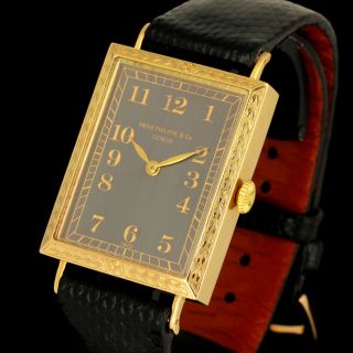 Solid 14k Gold Patek Philippe & Co Rectangular Watch 18 Jewels - 1912