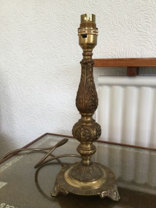 Vintage solid brass 12 inch lamp 2