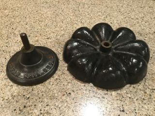 Vintage Antique Cast Iron STAR NAIL CUP Carousel Made in U.  S.  A. 2