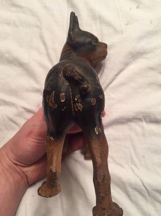 ANTIQUE HUBLEY BOSTON TERRIER DOG CAST IRON DOORSTOP Collectible 8