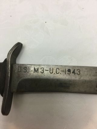 US Army M3 1943 Knife As Brought Home From England by a WW2 Vet in 1945 3