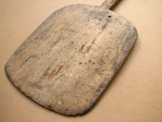 Antique Primitive Wooden Bread Board Shovel Dough Plate Scoop Rustic Early 20th 3
