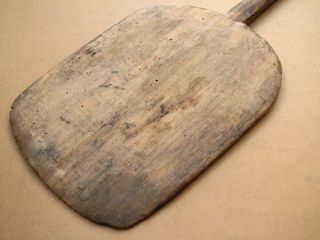 Antique Primitive Wooden Bread Board Shovel Dough Plate Scoop Rustic Early 20th 4