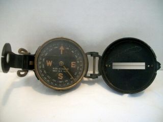 Vintage/ Antique W.  & L.  E.  Gurley Compass in Metal Case Military? 2