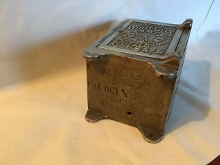 Antique Toy No.  326 White City Time Lock Puzzle Safe Cast Iron Bank 7
