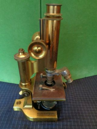 ANTIQUE BAUSCH & LOMB OPTICLE MICROSCOPE 22527 7