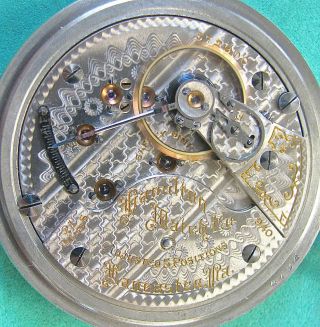 18 size 21 jewel HAMILTON Grade 940 railroad approved watch in display case 4