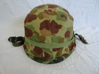 Vintage Korean War Complete United States Army Helmet W/ Liner