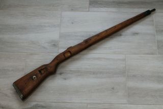 Wwii German Army Wooden Rifle Stock For Mauser K98.  Marking " Brg ".