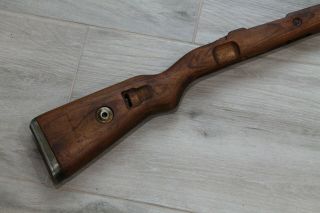 WWII GERMAN ARMY WOODEN RIFLE STOCK FOR MAUSER K98.  MARKING 