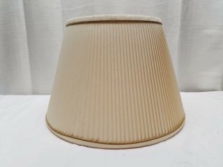 Vintage Stiffel Fabric Drum Floor Table Lamp Light Shade Pleated 10 " X 16 " Wide