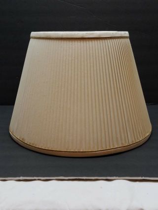 Vintage Stiffel Fabric Drum Floor Table Lamp Light Shade Pleated 10 