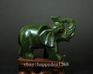 China old hand - made South natural jade water absorption Elephant statue 02 b02 4