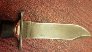 Schrade Walden pilot survival knife 1950s period with vietnam war period scabbar 3